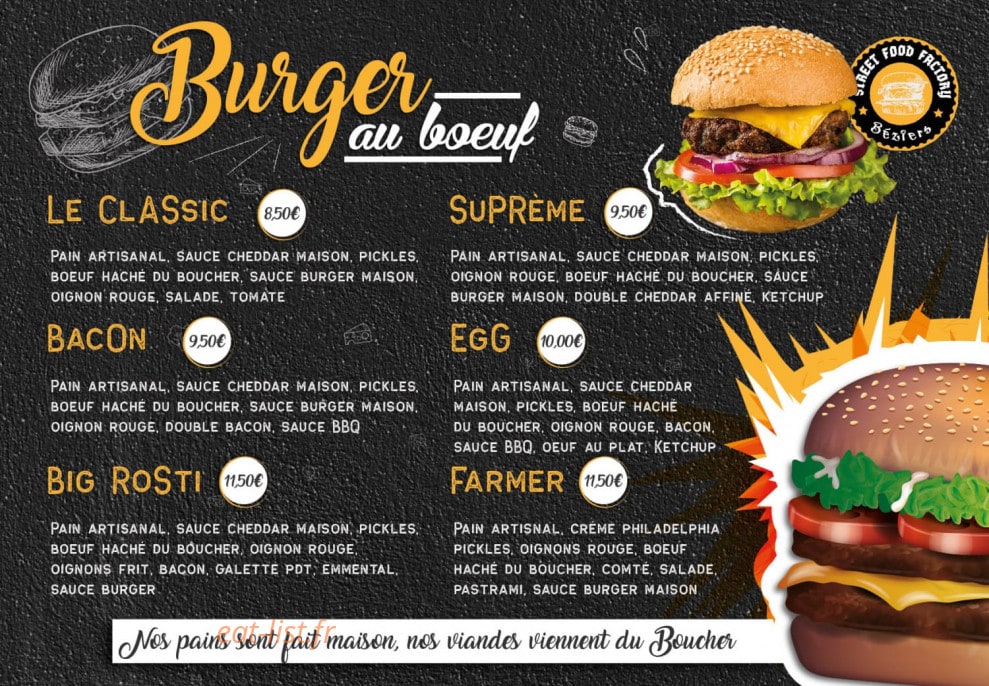 Street Food Factory — carte page 2