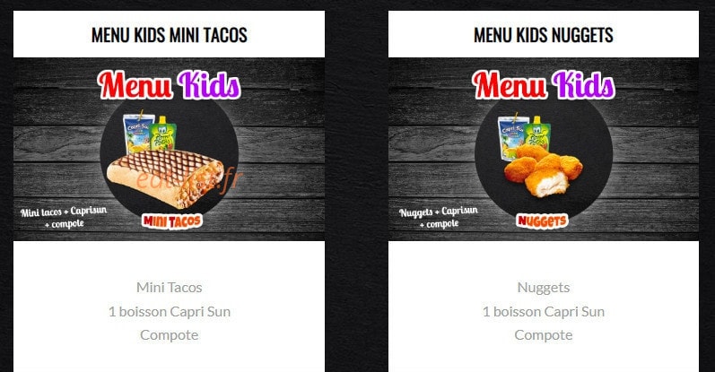 Tacos Drive — carte page 2
