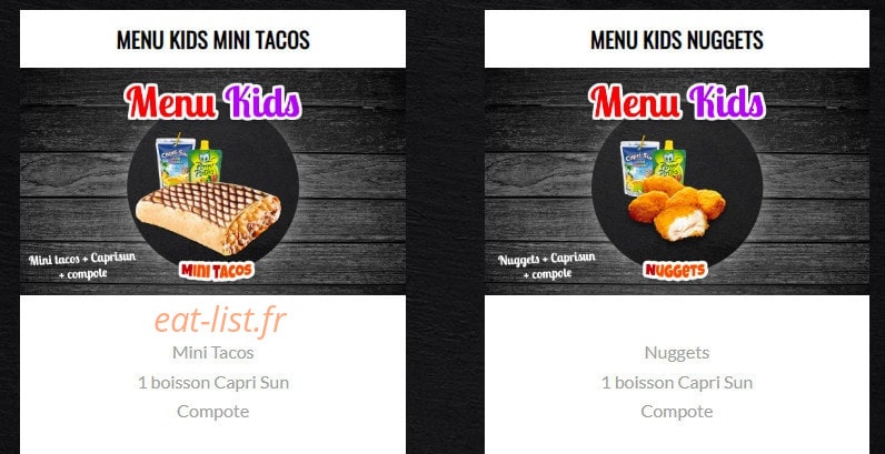 Tacos Drive — carte page 4