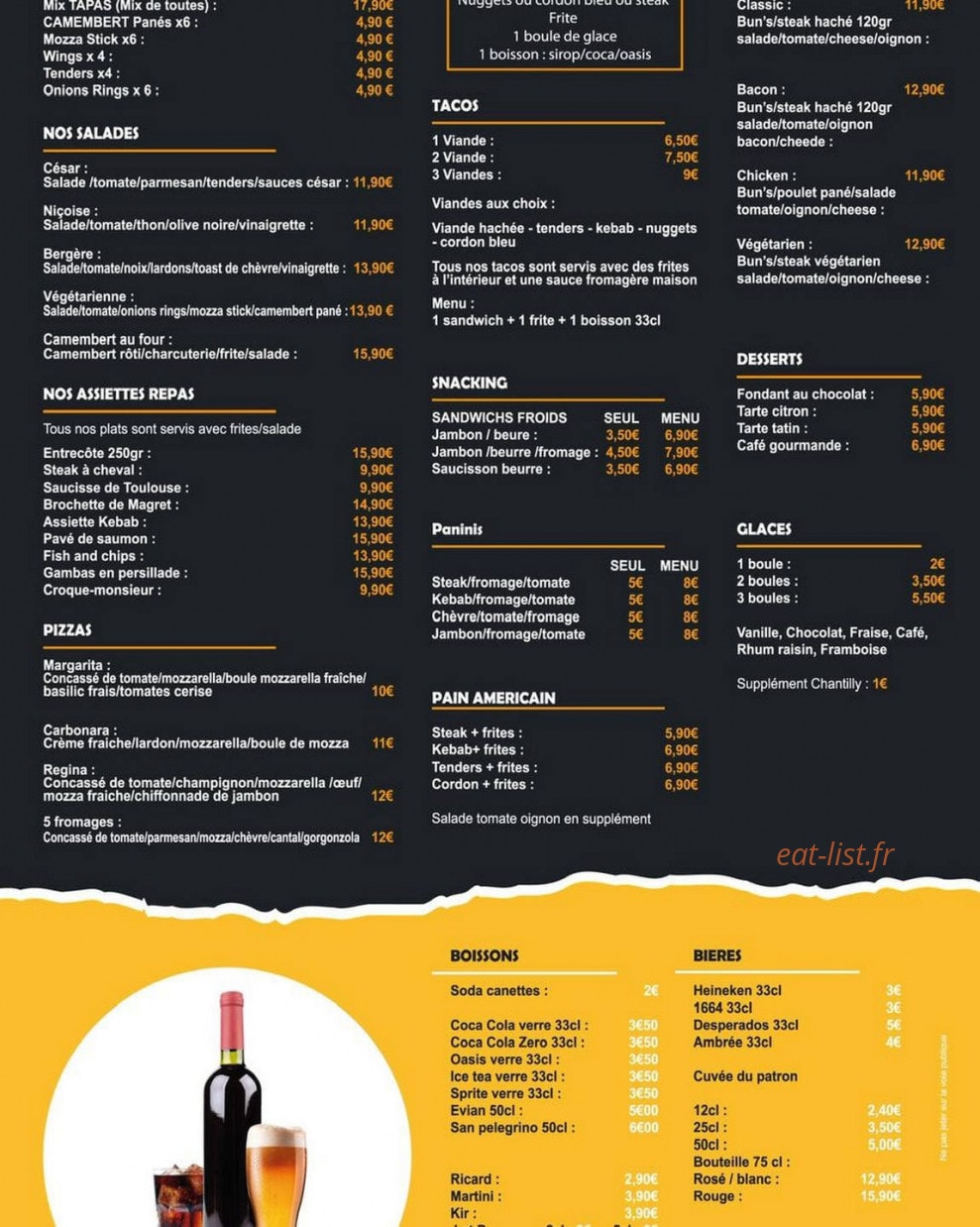 Truth Restaurant — carte page 2