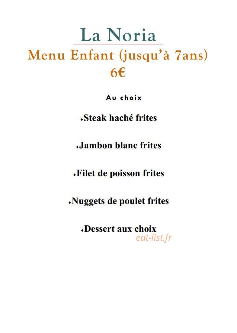 Restaurant La Noria — carte page 7