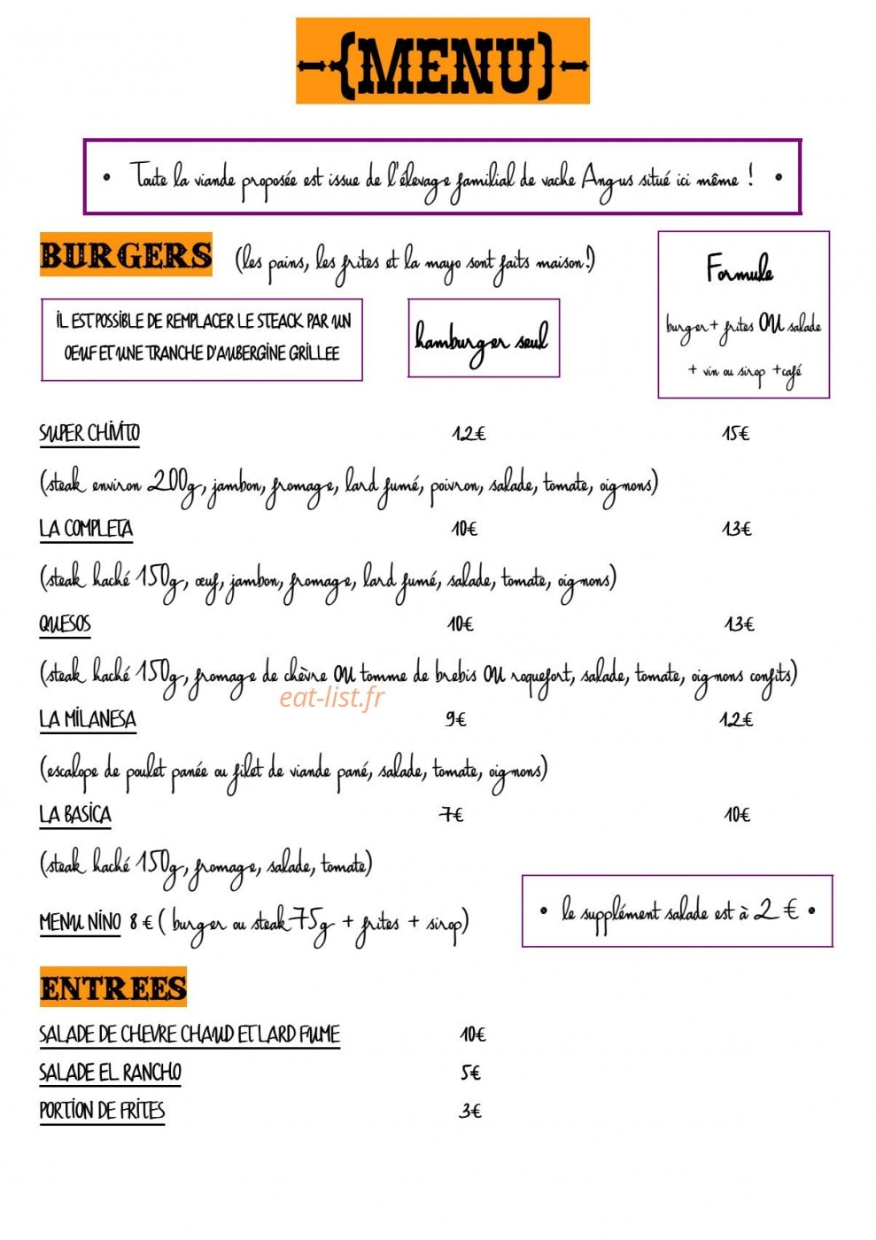 El RanchO — carte page 1