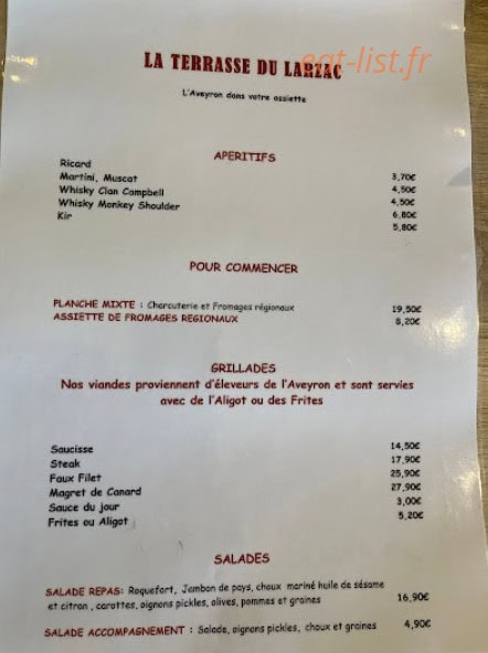 La Terrasse Du Larzac — carte page 1