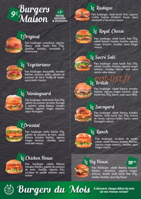 Pasta and burger house — carte page 2