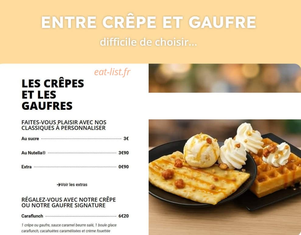Restaurant Flunch — carte page 10