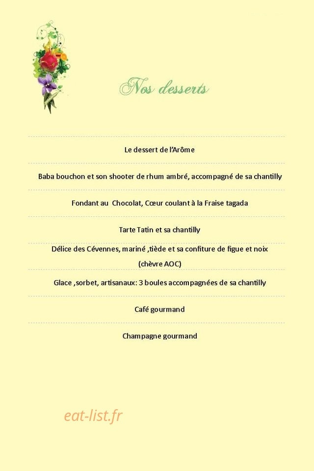 L'Arôme Jean Jack Monti — carte page 4