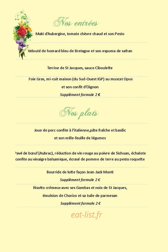 L'Arôme Jean Jack Monti — carte page 2