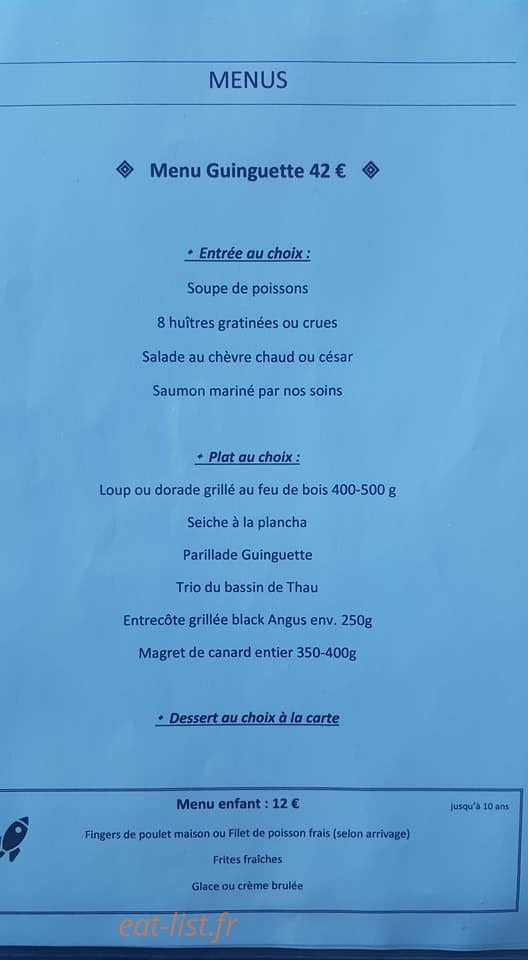 La Guinguette — carte page 5