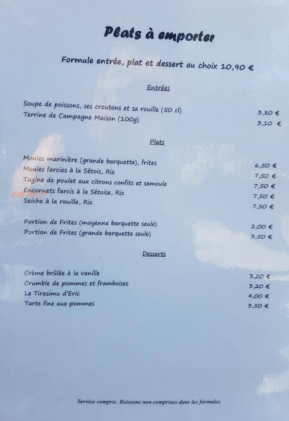 Le Bala'Miam — carte page 2