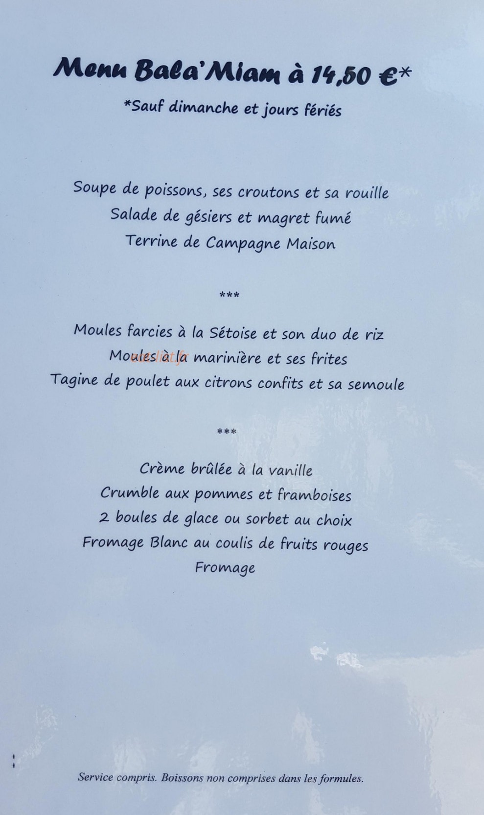 Le Bala'Miam — carte page 6