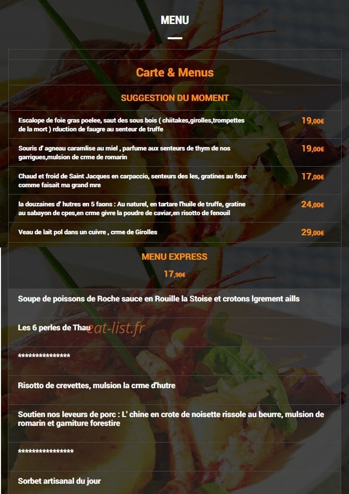 Le Saint Clair — carte page 1