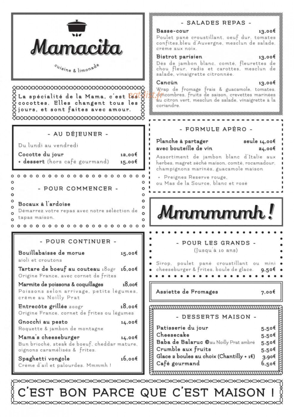 Mamacita — carte page 1