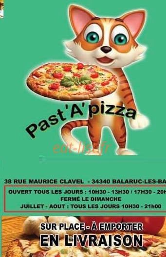 Past'a'pizza — carte page 1