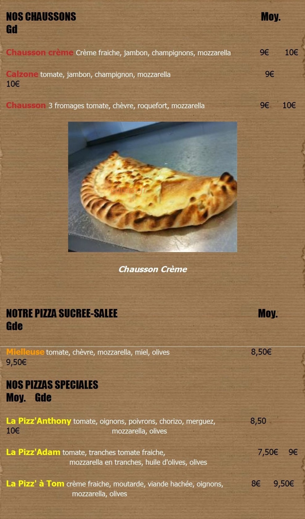 Pizza Drive — carte page 5