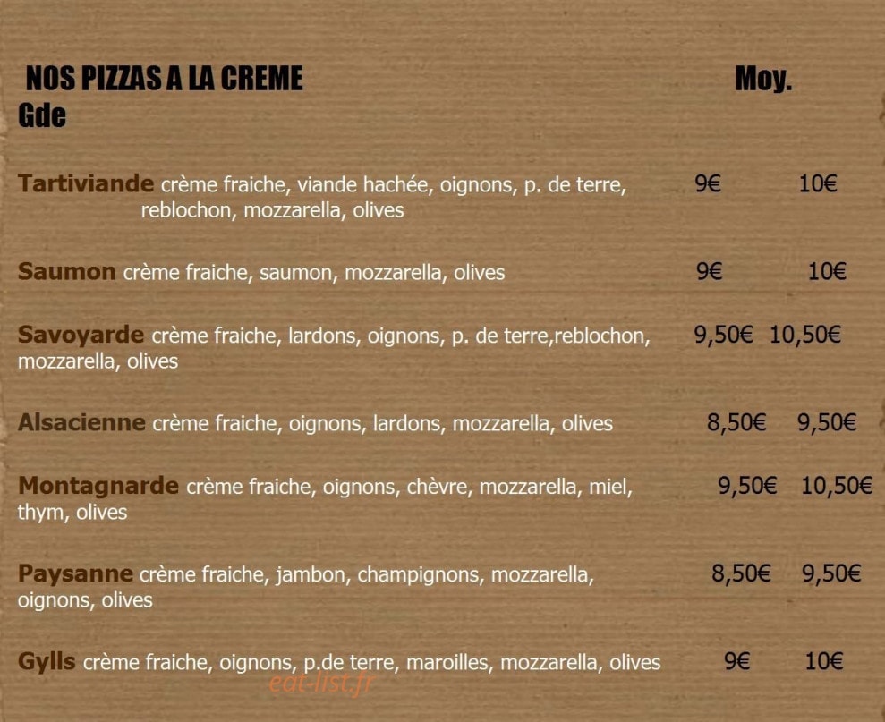 Pizza Drive — carte page 3