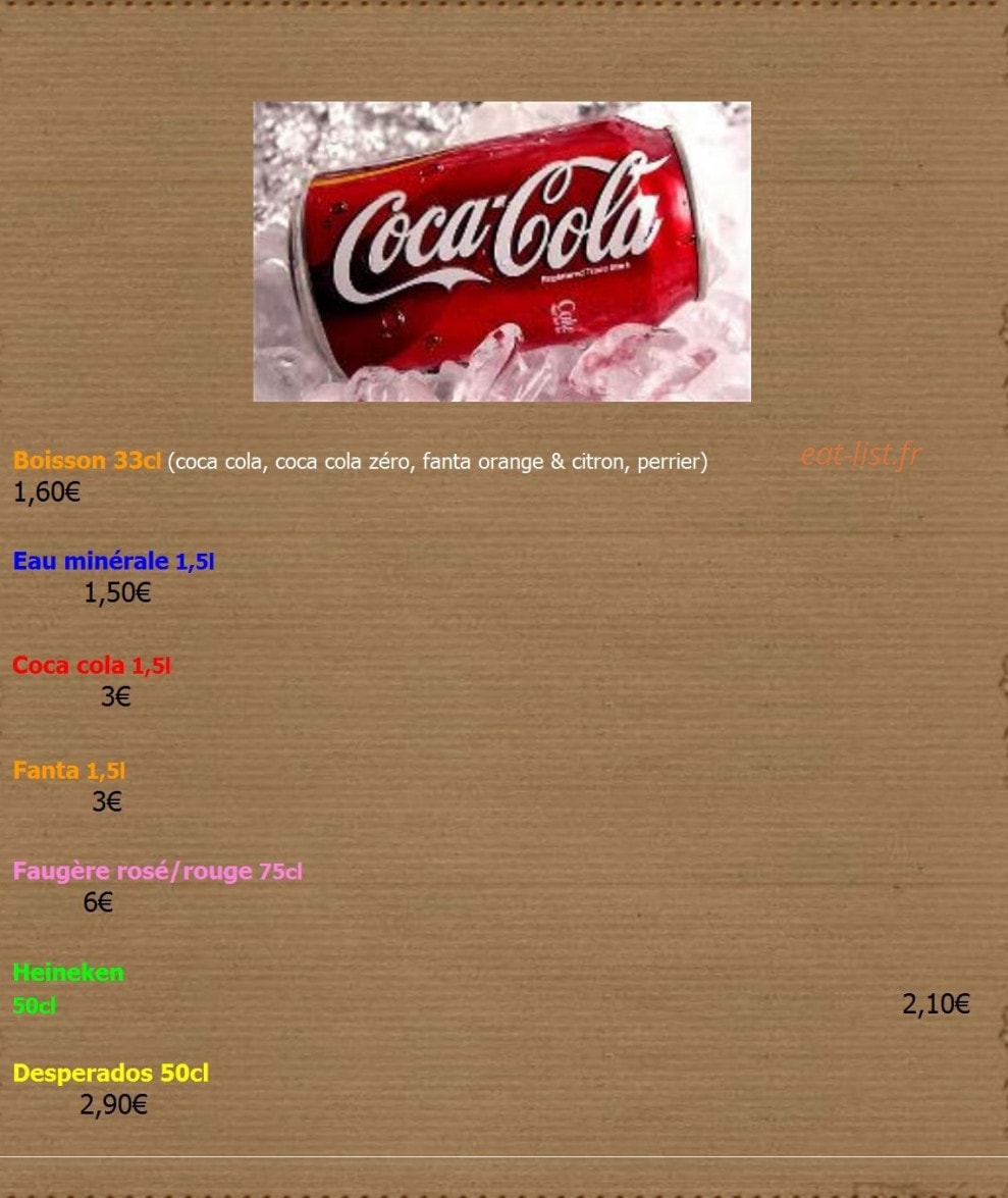 Pizza Drive — carte page 8