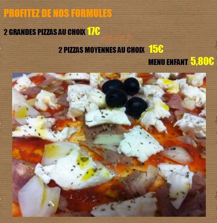 Pizza Drive — carte page 1