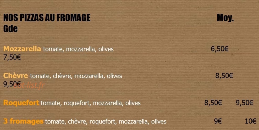 Pizza Drive — carte page 4