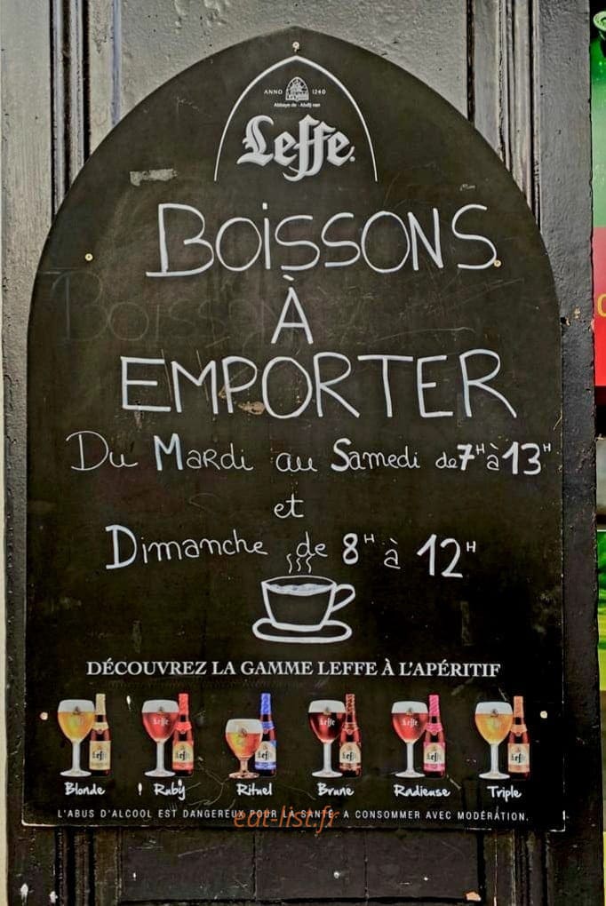 Café Beau Séjour — carte page 1