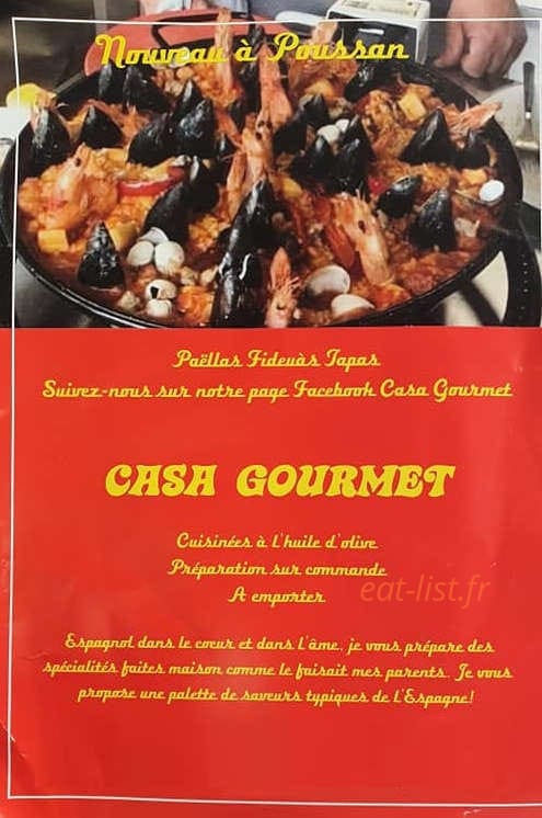 Casa Gourmet — carte page 1