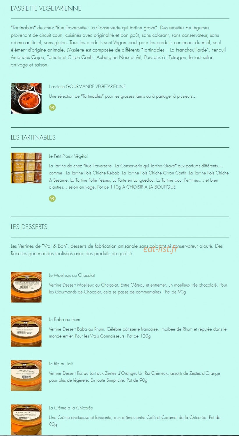 La Petite Cave — carte page 2
