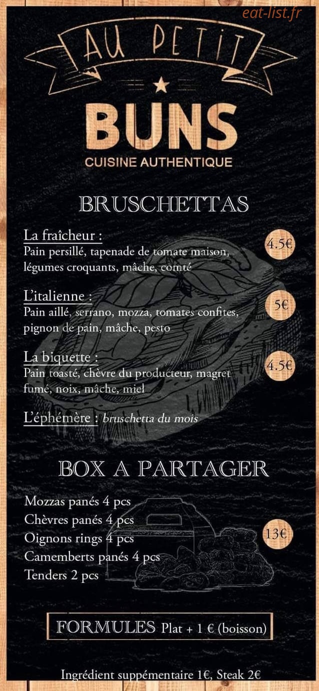 Au petit buns — carte page 2