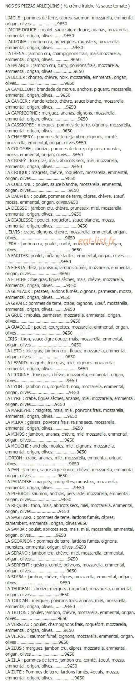 Pizzas au feu de bois — carte page 2