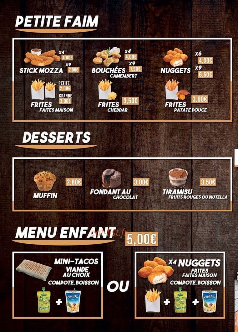 Brice Burger's — carte page 4