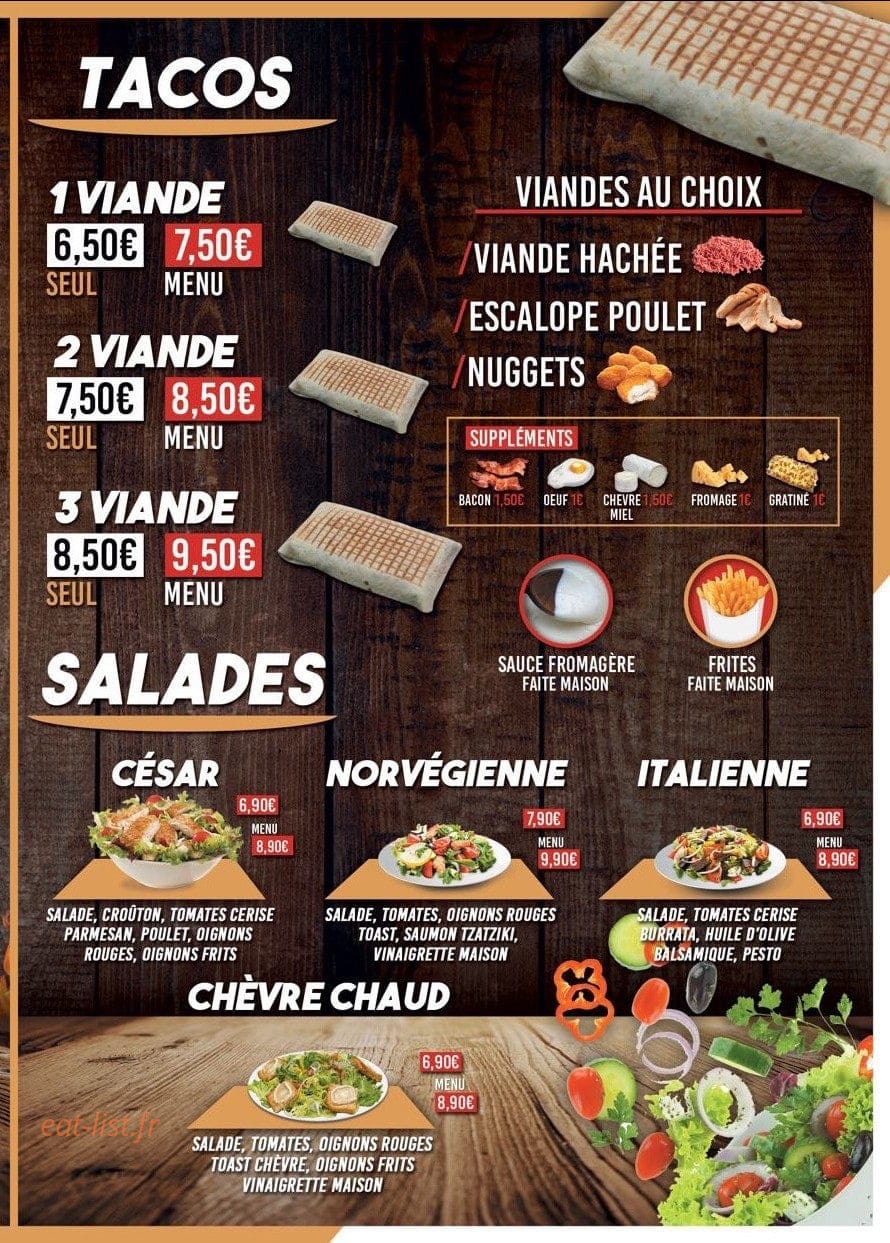 Brice Burger's — carte page 3