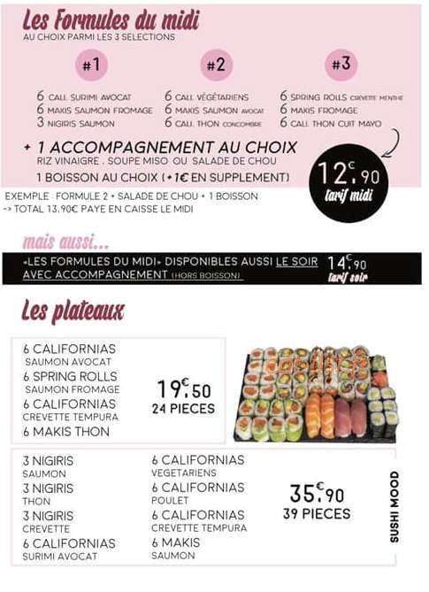 Sushi Mood — carte page 2