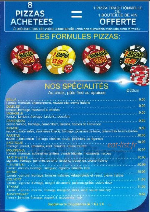 Véd'As Pizza — carte page 3