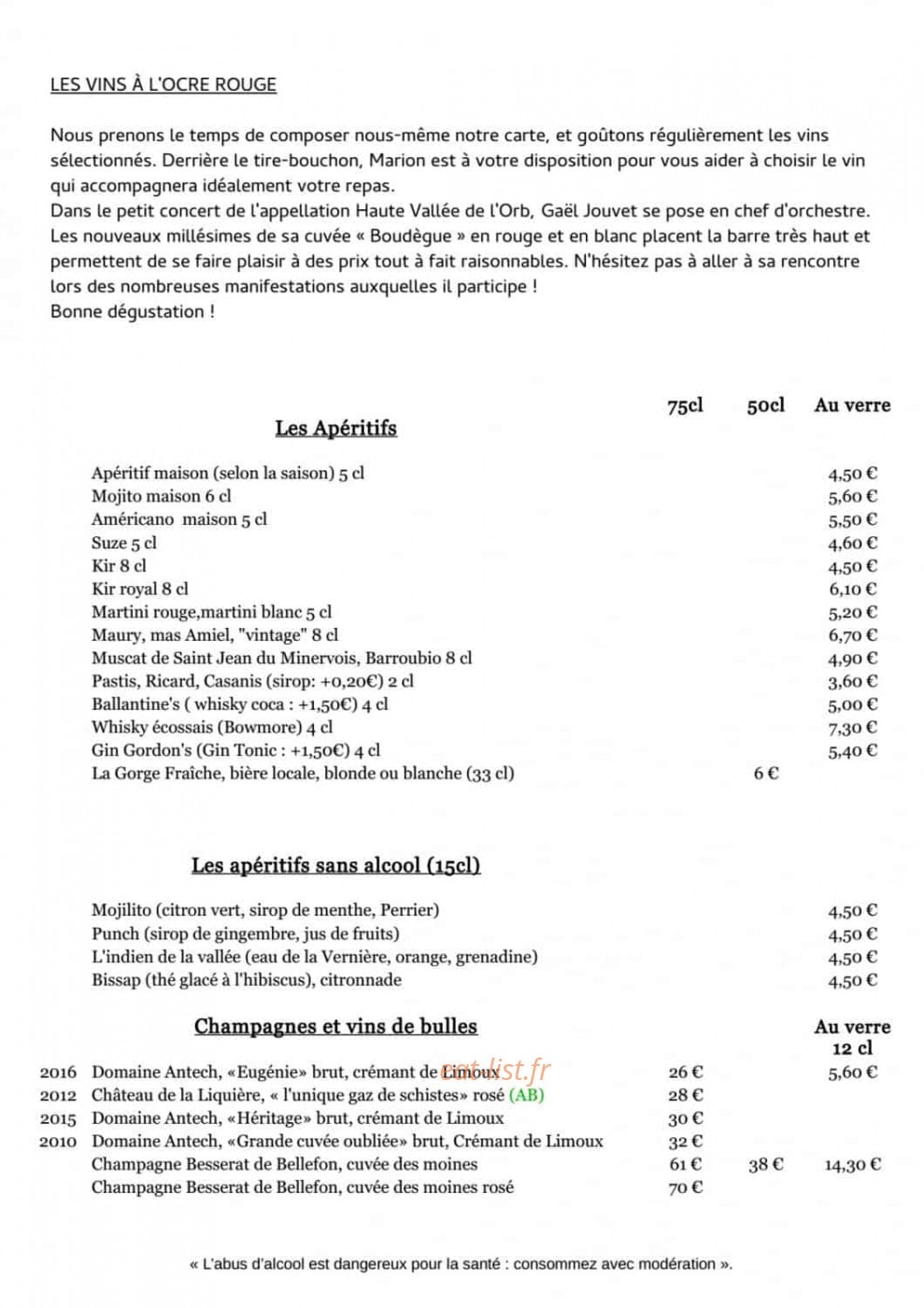 L'ocre Rouge — carte page 2