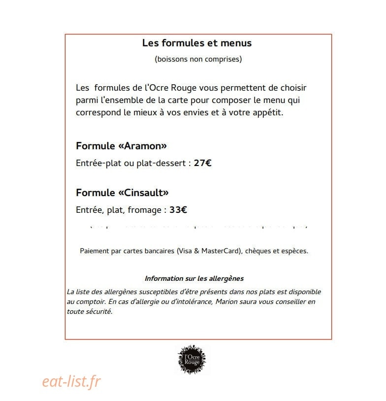 L'ocre Rouge — carte page 6