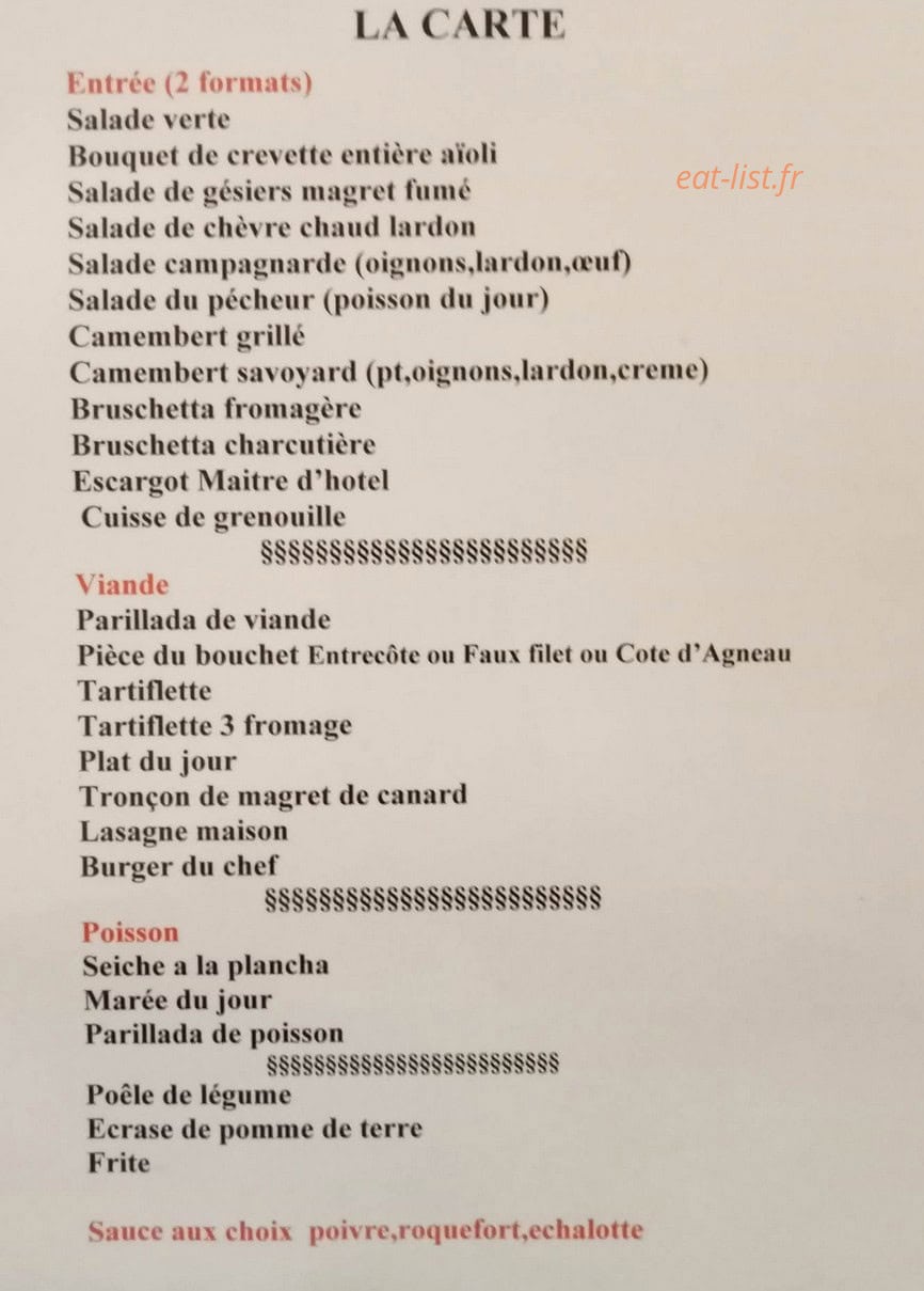 La table du gatinié — carte page 1