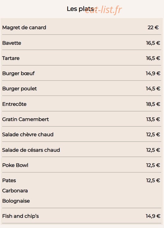 Le 10vin café — carte page 2