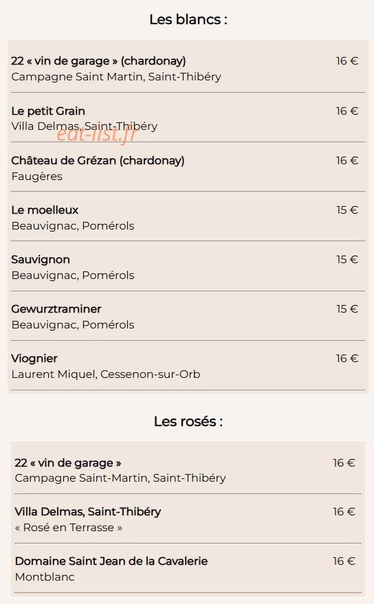 Le 10vin café — carte page 4