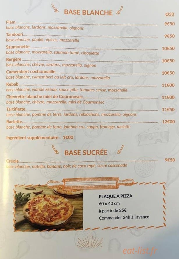 L'atelier de la pizza — carte page 3
