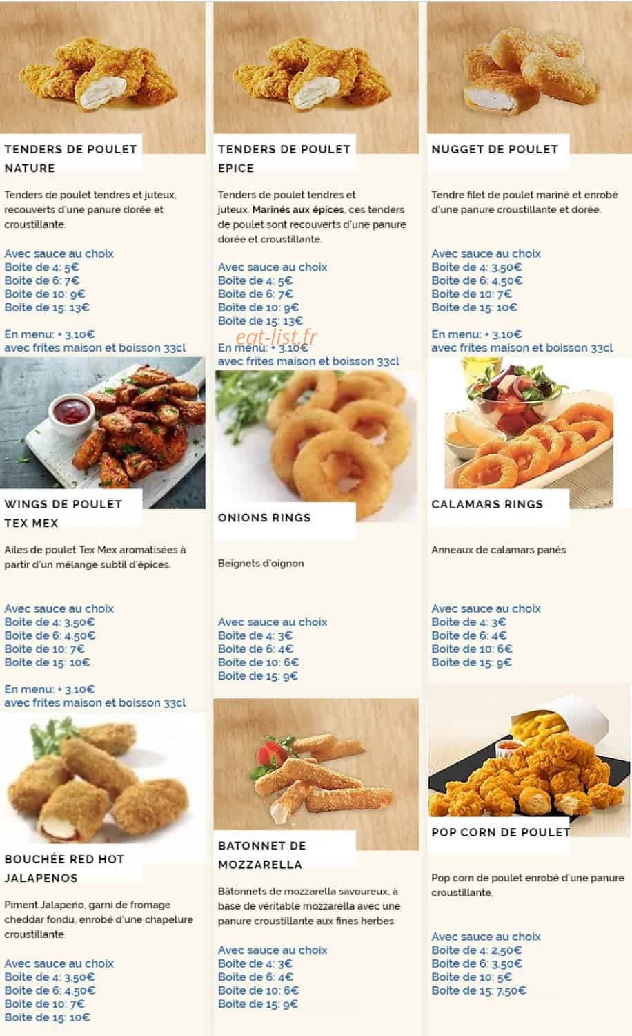 Frenchie's tacos — carte page 9