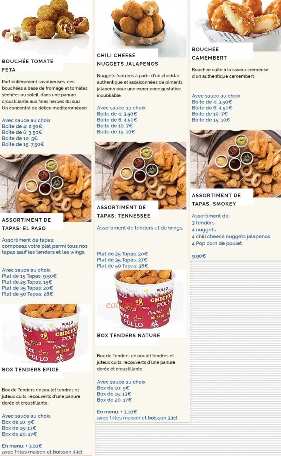 Frenchie's tacos — carte page 10