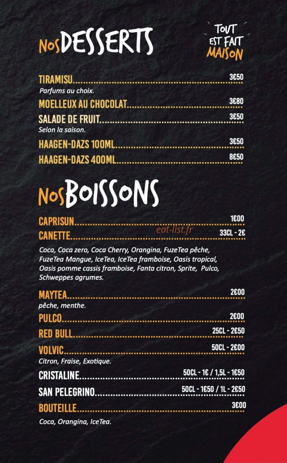Japan Burger — carte page 6