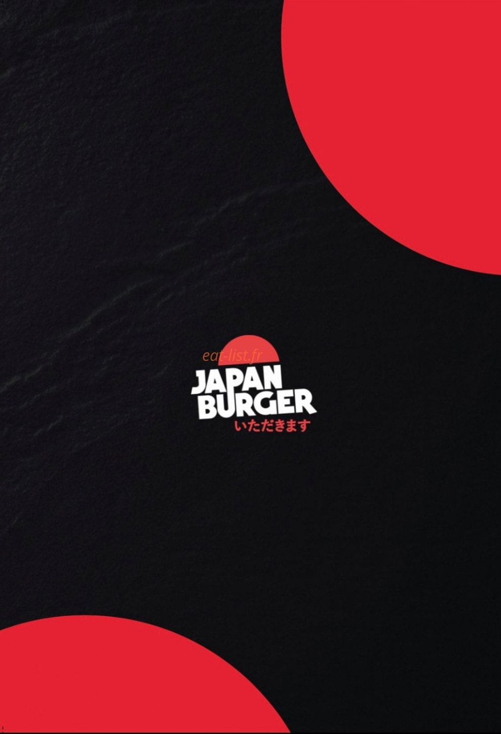 Japan Burger — carte page 1