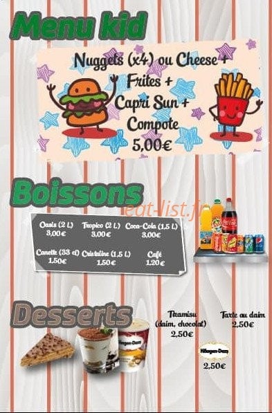 Fast food B Tacos — carte page 1