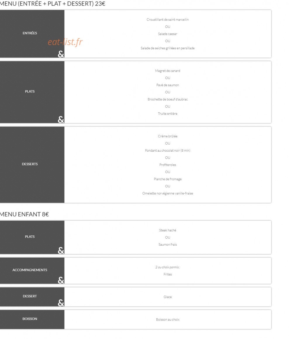 French Flair — carte page 3