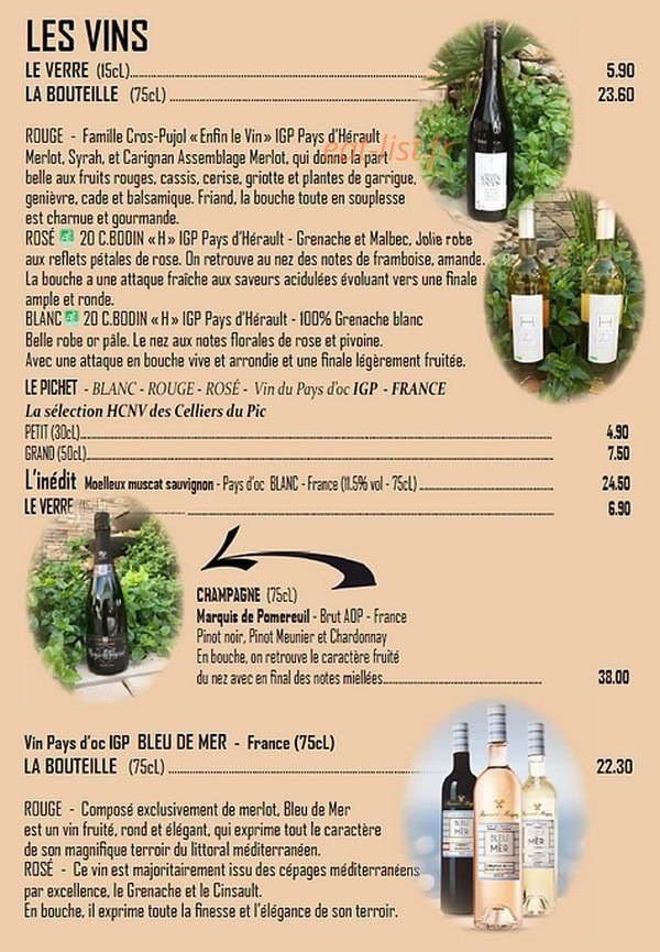 La Paillote À Crêpes — carte page 6