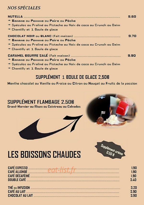 La Paillote À Crêpes — carte page 5