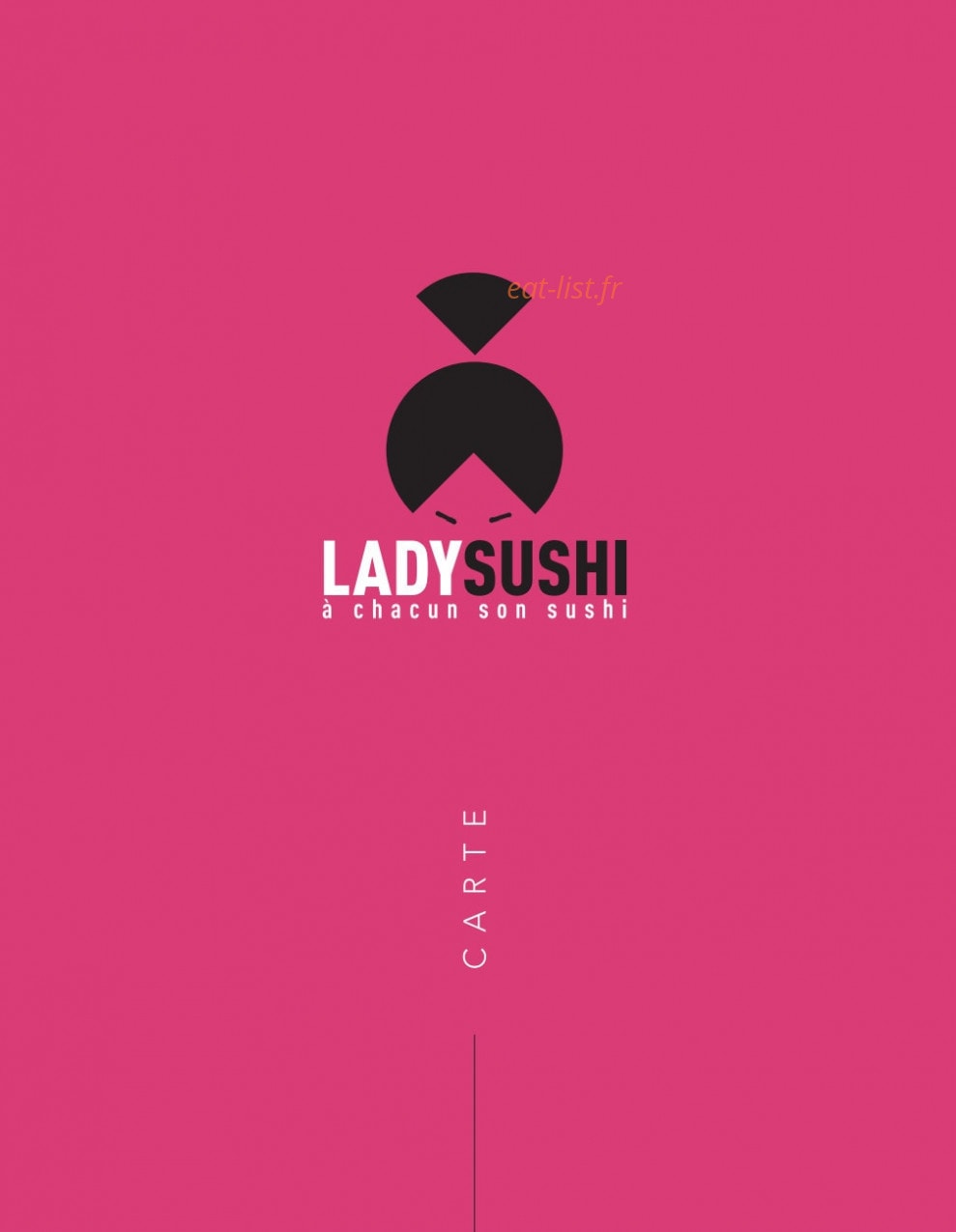 Lady Sushi — carte page 1