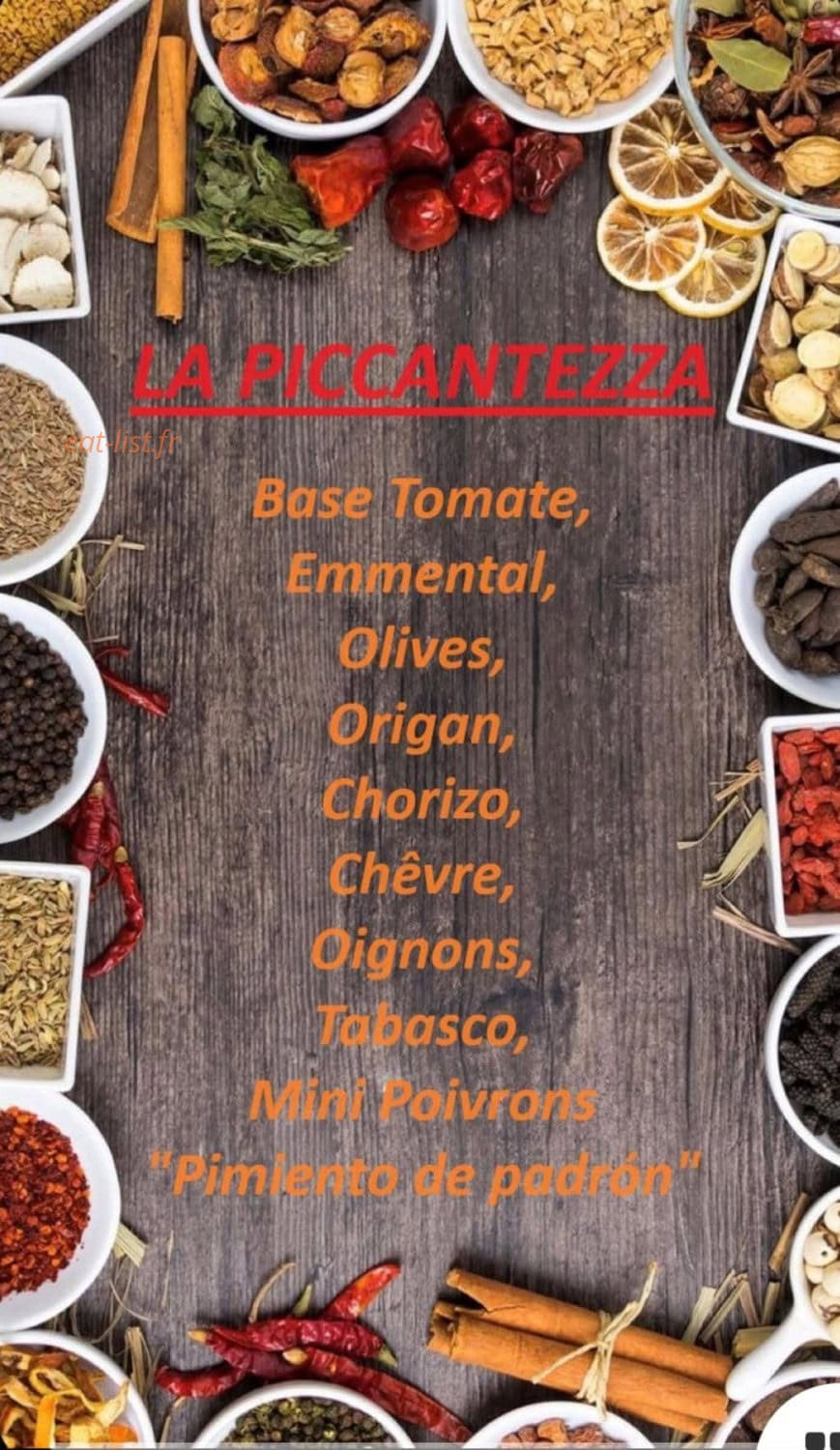 Pizza Baillargues — carte page 1