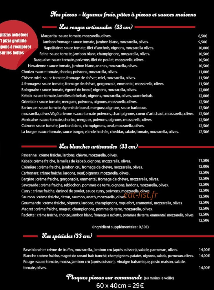 Chez Georges by Allo Pizza — carte page 2