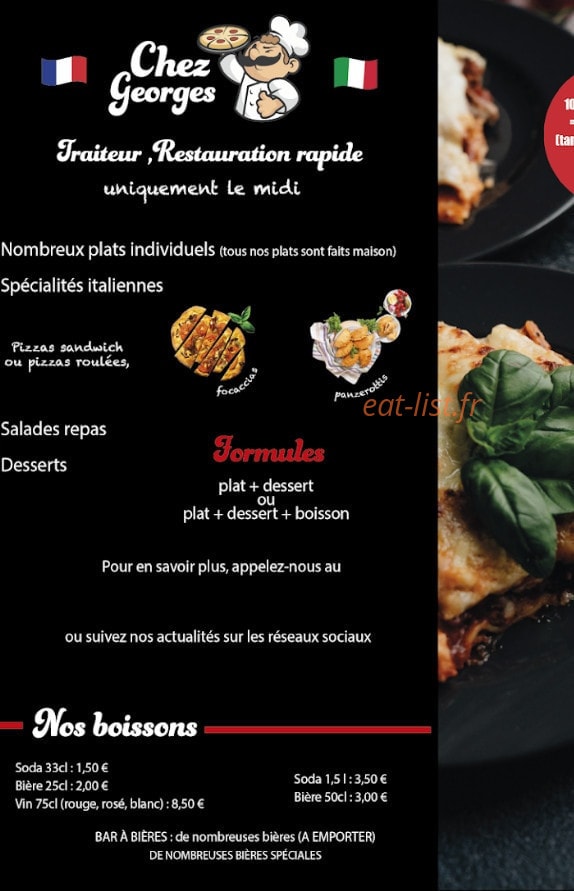 Chez Georges by Allo Pizza — carte page 3