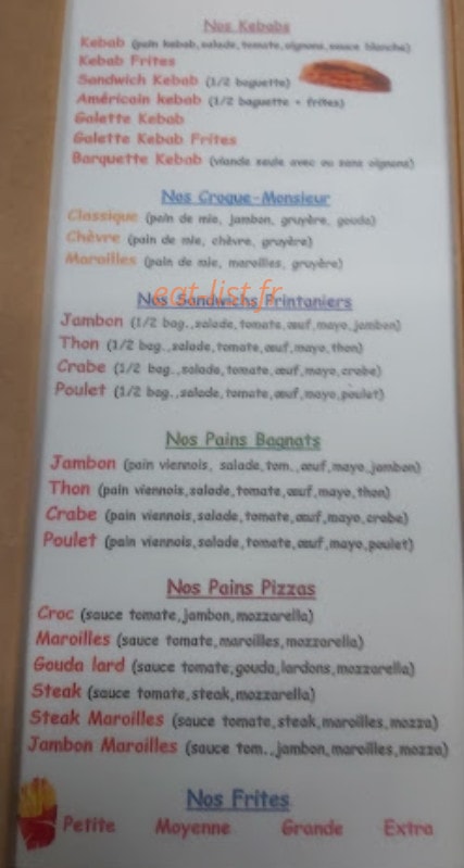 Festi'Frites — carte page 1
